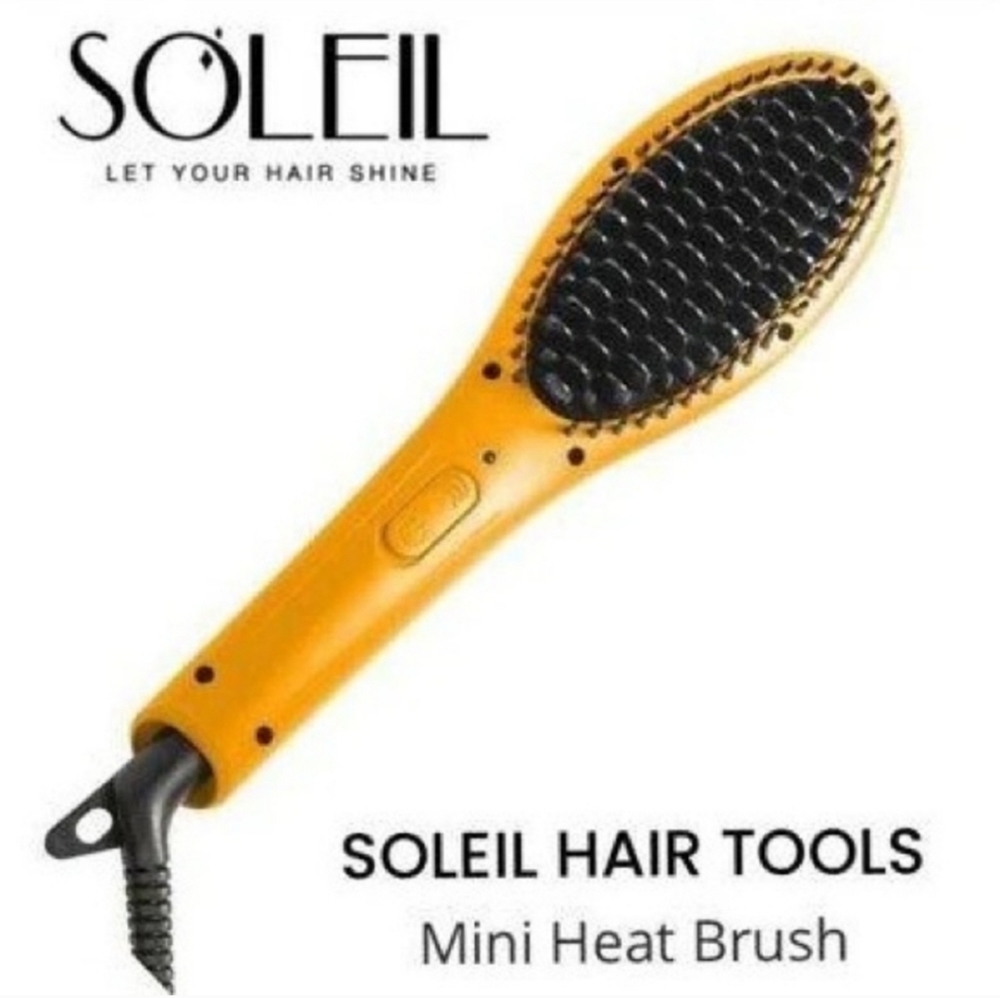 SOLEIL Hair Straightener Mini Heat Brush Tool